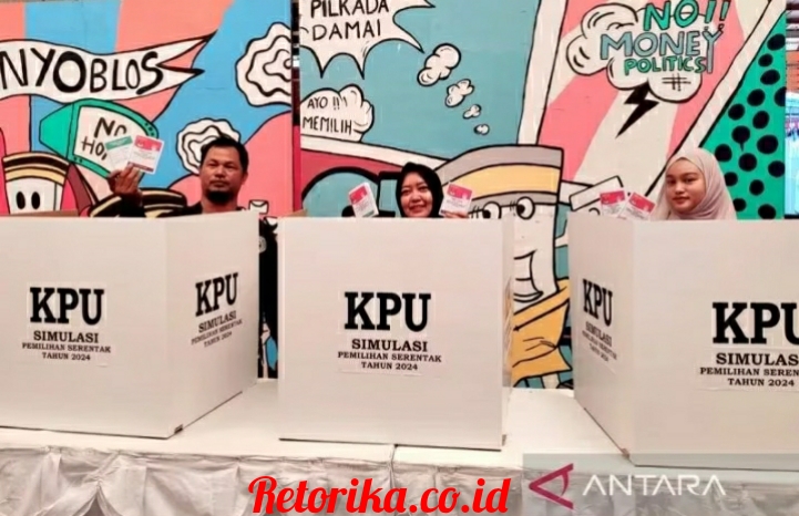 Simulasi Sebanyak 10 Kandidat Kepala Daerah Memilih Di Makassar