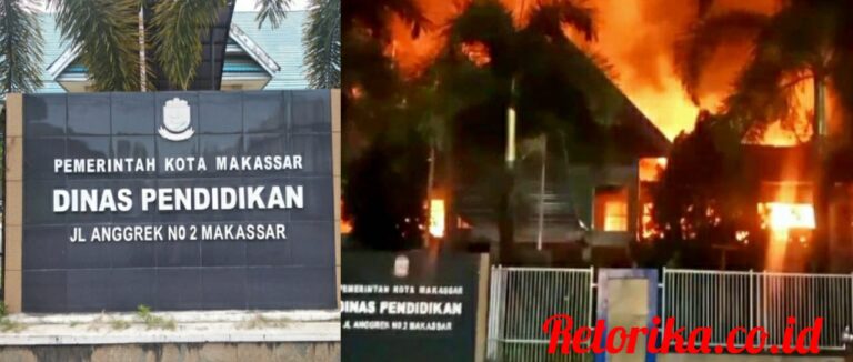 Ludes Terbakar “Si Jago Merah” Melalap Kantor Disdik Makassar