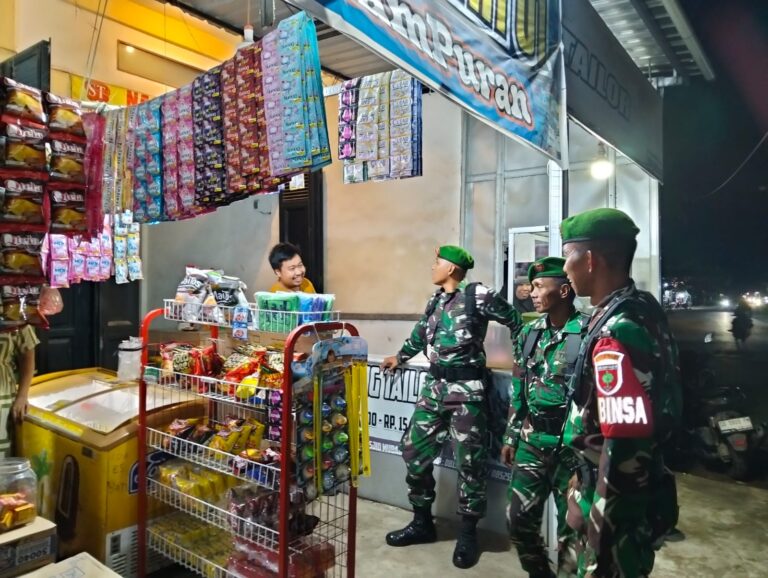Personel Kodim 1426 Takalar Gelar Patroli Pada Malam Pergantian Tahun 2026