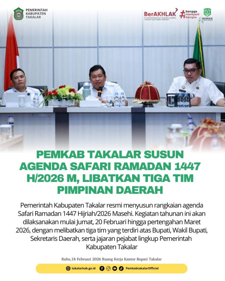 Pemkab Takalar Susun Agenda Safari Ramadan 1447 H/2026 M, Libatkan Tiga Tim Pimpinan Daerah