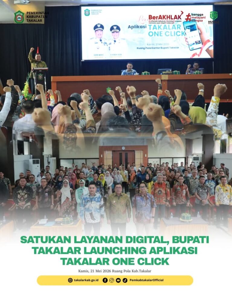 Satukan Layanan Digital, Bupati Takalar Launching Aplikasi Takalar One Click