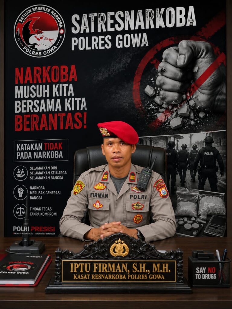 Tepis Isu Miring, Polres Gowa Tegaskan Komitmen Berantas Narkoba Tanpa Pandang Bulu