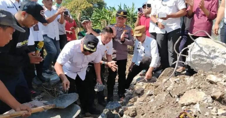 Bupati Takalar Letakkan Batu Pertama Pembangunan Irigasi Bontokadatto, Dukung Ketahanan Pangan