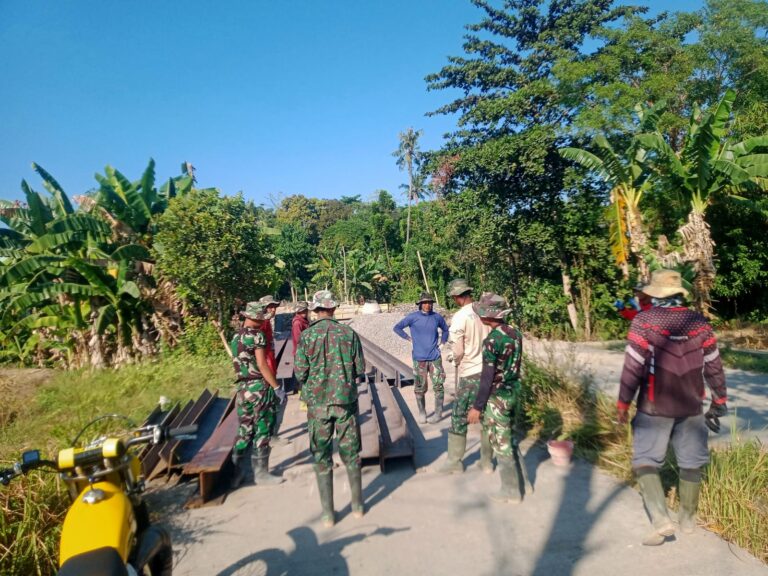 Dandim 1426/Takalar: Pembangunan Jembatan Beton di Kelurahan Bajeng Terus Dikebut, Progres Capai 47,50 Persen