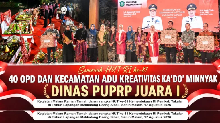 Meriahkan HUT RI ke-81, 40 OPD dan Kecamatan Unjuk Kreativitas Lewat Lomba Ka’do’ Minnyak