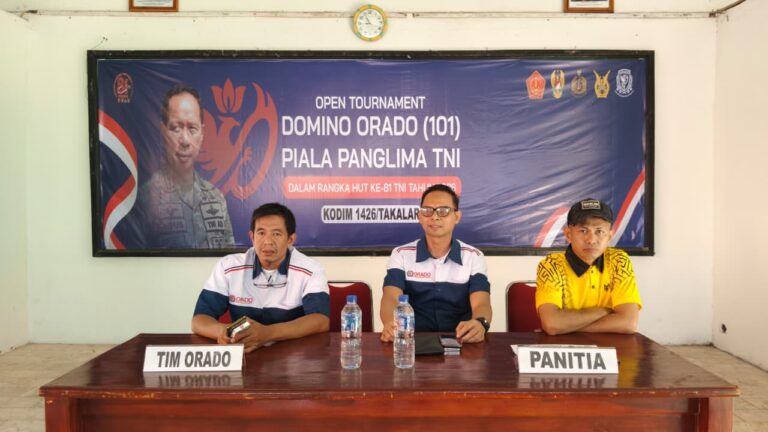 Kejuaraan Domino ORADO Piala Panglima TNI Digelar di Makodim Takalar, Semarakkan HUT ke-81 TNI